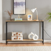 Cassington Home Ciaran Console Table with Charging Station
