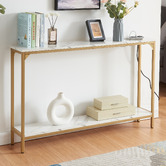 Cassington Home Ciaran Console Table with Charging Station