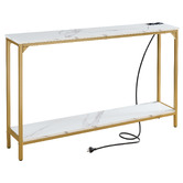 Cassington Home Ciaran Console Table with Charging Station