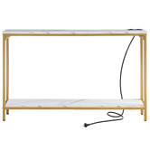 Cassington Home Ciaran Console Table with Charging Station