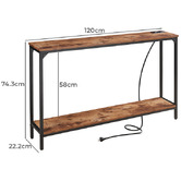 Cassington Home Ciaran Console Table with Charging Station