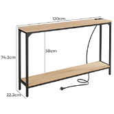 Cassington Home Ciaran Console Table with Charging Station