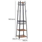 Cassington Home Reigh 3 Shelf Coat Rack