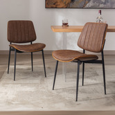 Cassington Home Moore Faux Leather Dining Chairs