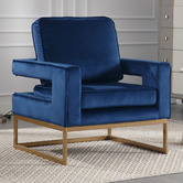 Cassington Home Armani Velvet Accent Chair