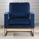 Cassington Home Armani Velvet Accent Chair
