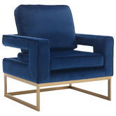 Cassington Home Armani Velvet Accent Chair