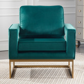 Cassington Home Armani Velvet Accent Chair