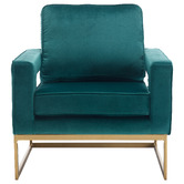 Cassington Home Armani Velvet Accent Chair