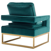 Cassington Home Armani Velvet Accent Chair