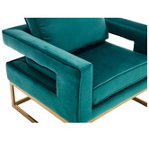 Cassington Home Armani Velvet Accent Chair