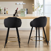 Cassington Home 65cm Quinn Velvet Bar Stools