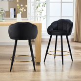 Cassington Home 65cm Quinn Velvet Bar Stools