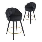 Cassington Home 65cm Quinn Velvet Bar Stools