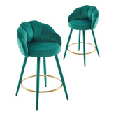 Cassington Home 65cm Quinn Velvet Bar Stools