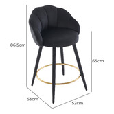Cassington Home 65cm Quinn Velvet Bar Stools