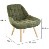 Cassington Home Brittany Rubberwood Accent Chair
