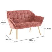 Cassington Home Rusty Charlotte 2 Seater Sofa