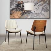 Cassington Home Moore Faux Leather Dining Chairs