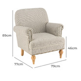 Cassington Home Darvin Stripe Armchair
