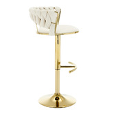 Cassington Home Lennyn Velvet Adjustable Bar Stools