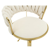 Cassington Home Lennyn Velvet Adjustable Bar Stools