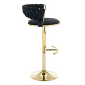 Cassington Home Lennyn Velvet Adjustable Bar Stools