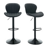 Cassington Home Presley Faux Leather Adjustable Bar Stools