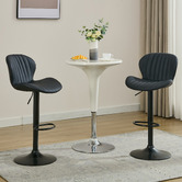 Cassington Home Presley Faux Leather Adjustable Bar Stools