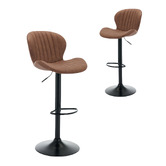Cassington Home Presley Faux Leather Adjustable Bar Stools