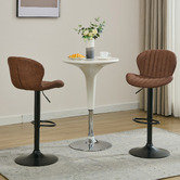 Cassington Home Presley Faux Leather Adjustable Bar Stools