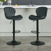 Cassington Home Presley Faux Leather Adjustable Bar Stools