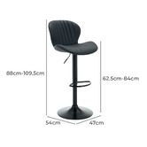 Cassington Home Presley Faux Leather Adjustable Bar Stools