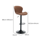 Cassington Home Presley Faux Leather Adjustable Bar Stools