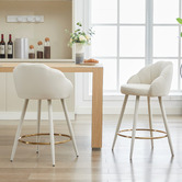Cassington Home 65cm Quinn Velvet Bar Stools