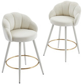 Cassington Home 65cm Quinn Velvet Bar Stools