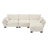 Cassington Home Haines 4 Seater Modular Sofa &amp; Ottoman Set