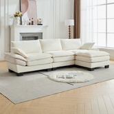 Cassington Home Haines 4 Seater Modular Sofa &amp; Ottoman Set