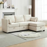 Cassington Home Juno 3 Seater Modular Sofa &amp; Ottoman Set