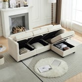 Cassington Home Juno 3 Seater Modular Sofa &amp; Ottoman Set