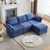 Cassington Home Juno 3 Seater Modular Sofa &amp; Ottoman Set