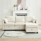 Cassington Home Juno 3 Seater Modular Sofa &amp; Ottoman Set