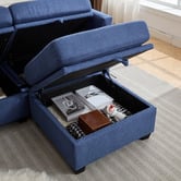 Cassington Home Juno 3 Seater Modular Sofa &amp; Ottoman Set