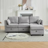 Cassington Home Juno 3 Seater Modular Sofa &amp; Ottoman Set
