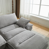 Cassington Home Haines 4 Seater Modular Sofa &amp; Ottoman Set