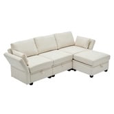 Cassington Home Juno 3 Seater Modular Sofa &amp; Ottoman Set