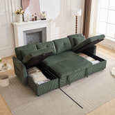 Cassington Home Fontana 4 Seater Double Chaise Sofa Bed
