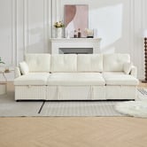 Cassington Home Fontana 4 Seater Double Chaise Sofa Bed
