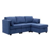 Cassington Home Juno 3 Seater Modular Sofa &amp; Ottoman Set