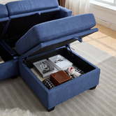 Cassington Home Juno 4 Seater Modular Sofa &amp; Ottoman Set